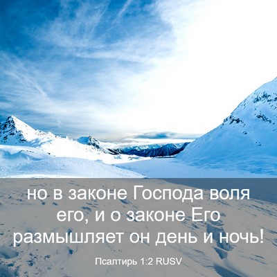 Picture 03 - Псалтирь 1:2 RUSV - но в законе Господа воля - Bible Verse Picture
