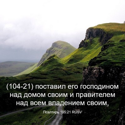 Picture 03 - Псалтирь 105:21 RUSV - (104-21) поставил его - Bible Verse Picture