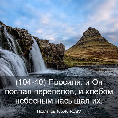 Picture 03 - Псалтирь 105:40 RUSV - (104-40) Просили, и Он послал - Bible Verse Picture