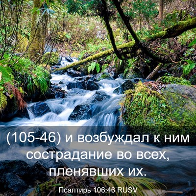 Picture 03 - Псалтирь 106:46 RUSV - (105-46) и возбуждал к ним - Bible Verse Picture
