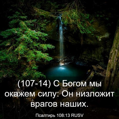 Picture 03 - Псалтирь 108:13 RUSV - (107-14) С Богом мы окажем - Bible Verse Picture