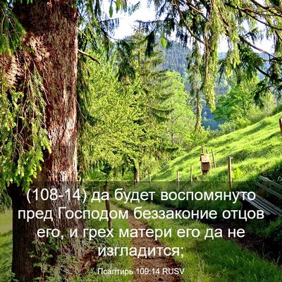 Picture 03 - Псалтирь 109:14 RUSV - (108-14) да будет воспомянуто - Bible Verse Picture