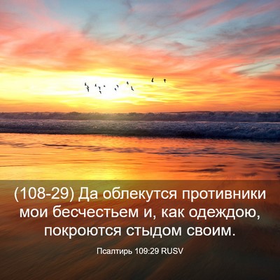 Picture 03 - Псалтирь 109:29 RUSV - (108-29) Да облекутся - Bible Verse Picture