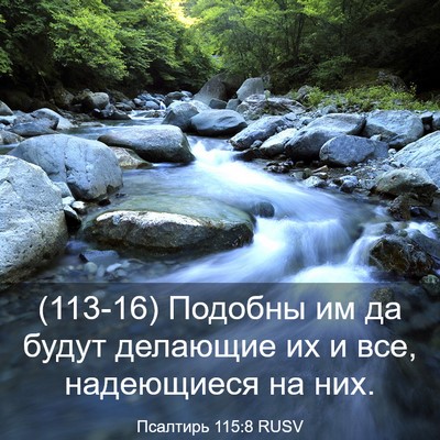 Picture 03 - Псалтирь 115:8 RUSV - (113-16) Подобны им да будут - Bible Verse Picture