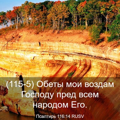 Picture 03 - Псалтирь 116:14 RUSV - (115-5) Обеты мои воздам - Bible Verse Picture