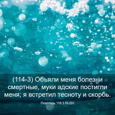 Picture 03 - Псалтирь 116:3 RUSV - (114-3) Объяли меня болезни - Bible Verse Picture