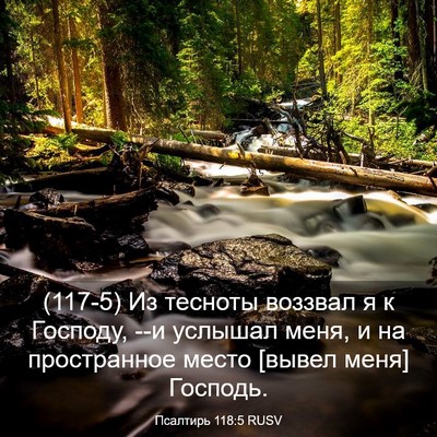 Picture 03 - Псалтирь 118:5 RUSV - (117-5) Из тесноты воззвал я к - Bible Verse Picture