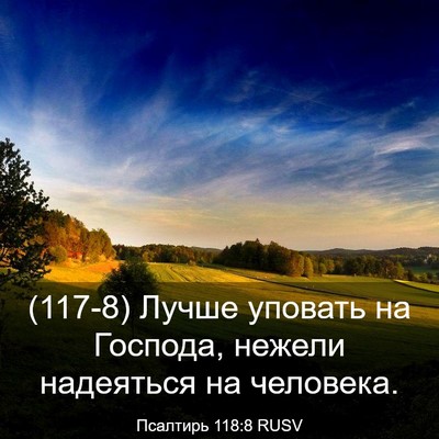 Picture 03 - Псалтирь 118:8 RUSV - (117-8) Лучше уповать на - Bible Verse Picture