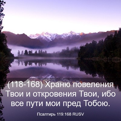 Picture 03 - Псалтирь 119:168 RUSV - (118-168) Храню повеления Твои - Bible Verse Picture