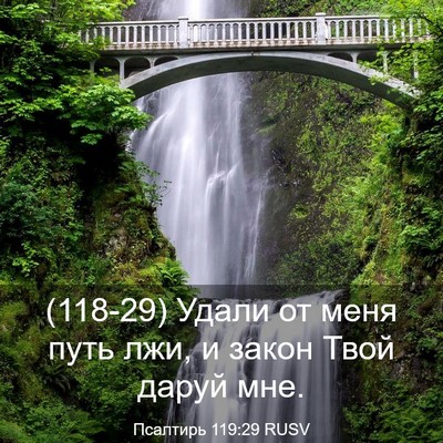 Picture 03 - Псалтирь 119:29 RUSV - (118-29) Удали от меня путь - Bible Verse Picture