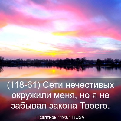 Picture 03 - Псалтирь 119:61 RUSV - (118-61) Сети нечестивых - Bible Verse Picture