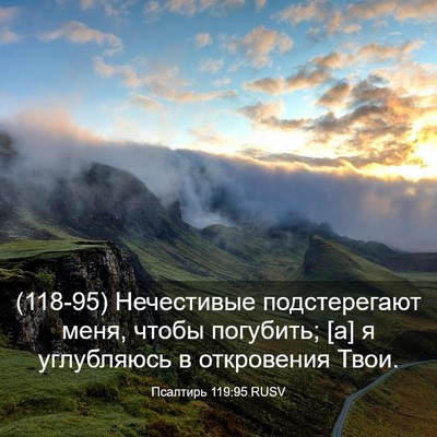Picture 03 - Псалтирь 119:95 RUSV - (118-95) Нечестивые - Bible Verse Picture