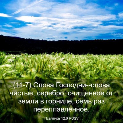 Picture 03 - Псалтирь 12:6 RUSV - (11-7) Слова Господни--слова - Bible Verse Picture