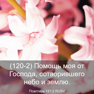 Picture 03 - Псалтирь 121:2 RUSV - (120-2) Помощь моя от Господа, - Bible Verse Picture
