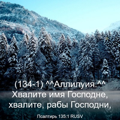 Picture 03 - Псалтирь 135:1 RUSV - (134-1) ^^Аллилуия.^^ Хвалите - Bible Verse Picture