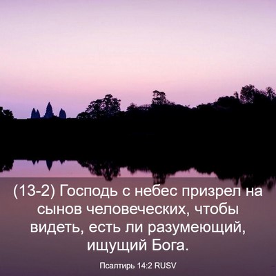Picture 03 - Псалтирь 14:2 RUSV - (13-2) Господь с небес - Bible Verse Picture