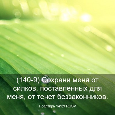 Picture 03 - Псалтирь 141:9 RUSV - (140-9) Сохрани меня от - Bible Verse Picture
