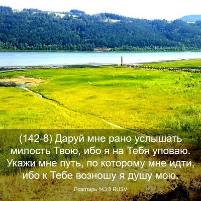 Picture 03 - Псалтирь 143:8 RUSV - (142-8) Даруй мне рано - Bible Verse Picture