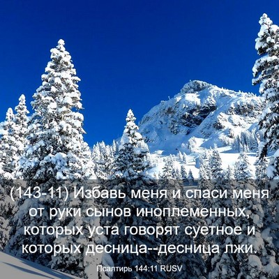 Picture 03 - Псалтирь 144:11 RUSV - (143-11) Избавь меня и спаси - Bible Verse Picture