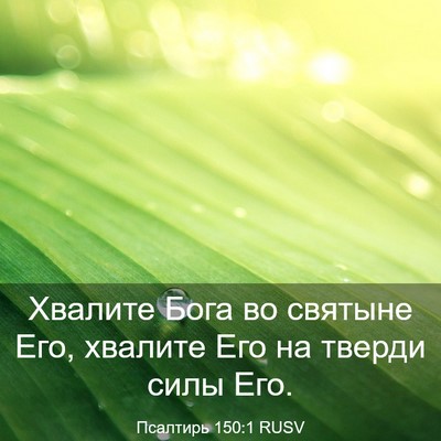 Picture 03 - Псалтирь 150:1 RUSV - Хвалите Бога во святыне - Bible Verse Picture