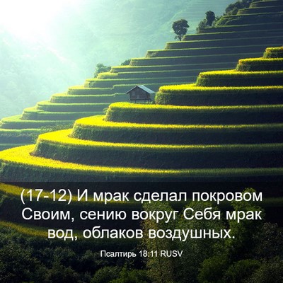 Picture 03 - Псалтирь 18:11 RUSV - (17-12) И мрак сделал покровом - Bible Verse Picture