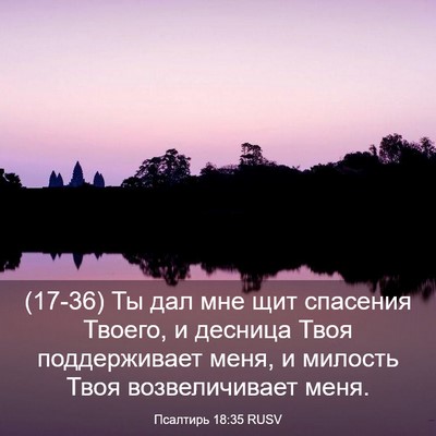Picture 03 - Псалтирь 18:35 RUSV - (17-36) Ты дал мне щит - Bible Verse Picture