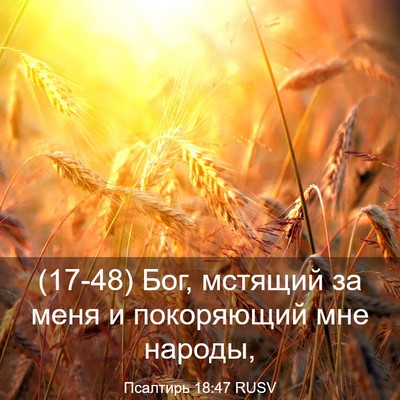 Picture 03 - Псалтирь 18:47 RUSV - (17-48) Бог, мстящий за меня и - Bible Verse Picture