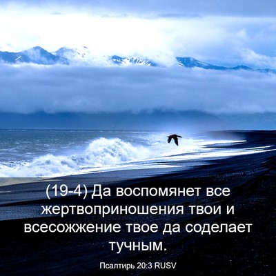 Picture 03 - Псалтирь 20:3 RUSV - (19-4) Да воспомянет все - Bible Verse Picture