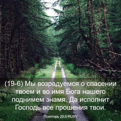 Picture 03 - Псалтирь 20:5 RUSV - (19-6) Мы возрадуемся о - Bible Verse Picture