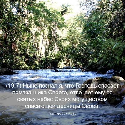 Picture 03 - Псалтирь 20:6 RUSV - (19-7) Ныне познал я, что - Bible Verse Picture