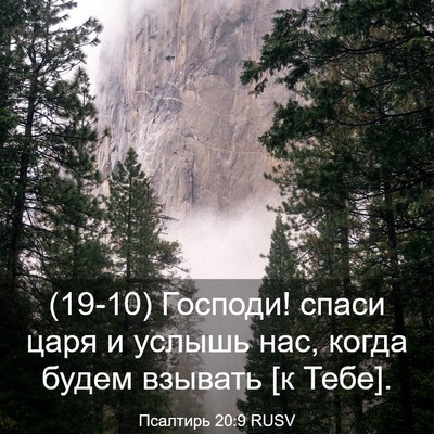 Picture 03 - Псалтирь 20:9 RUSV - (19-10) Господи! спаси царя и - Bible Verse Picture