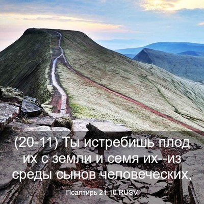 Picture 03 - Псалтирь 21:10 RUSV - (20-11) Ты истребишь плод их с - Bible Verse Picture