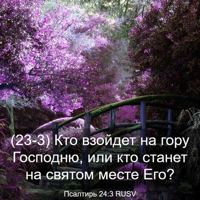 Picture 03 - Псалтирь 24:3 RUSV - (23-3) Кто взойдет на гору - Bible Verse Picture