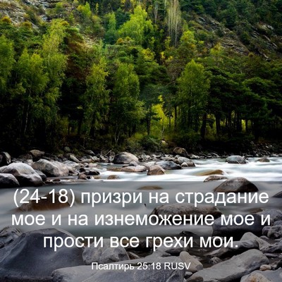Picture 03 - Псалтирь 25:18 RUSV - (24-18) призри на страдание - Bible Verse Picture