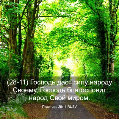 Picture 03 - Псалтирь 29:11 RUSV - (28-11) Господь даст силу - Bible Verse Picture