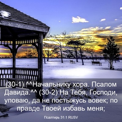 Picture 03 - Псалтирь 31:1 RUSV - (30-1) ^^Начальнику хора. - Bible Verse Picture