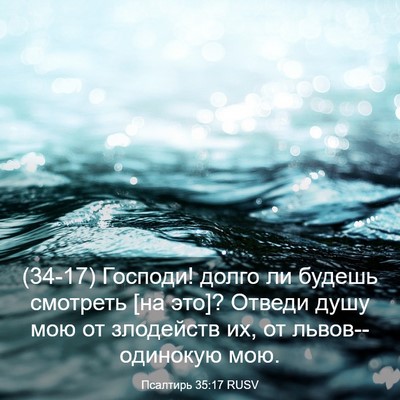 Picture 03 - Псалтирь 35:17 RUSV - (34-17) Господи! долго ли - Bible Verse Picture
