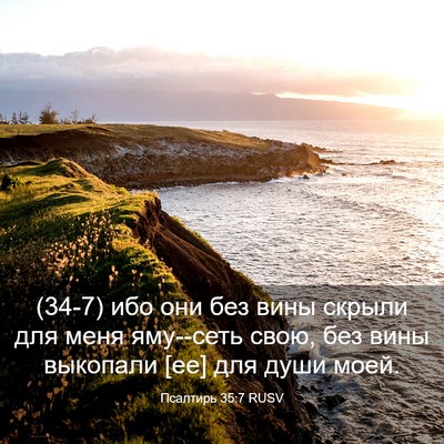 Picture 03 - Псалтирь 35:7 RUSV - (34-7) ибо они без вины скрыли - Bible Verse Picture