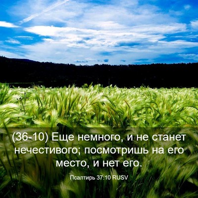 Picture 03 - Псалтирь 37:10 RUSV - (36-10) Еще немного, и не - Bible Verse Picture