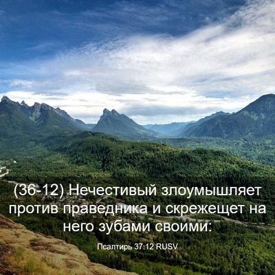 Picture 03 - Псалтирь 37:12 RUSV - (36-12) Нечестивый - Bible Verse Picture
