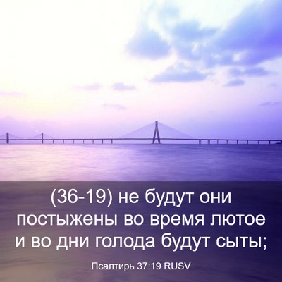 Picture 03 - Псалтирь 37:19 RUSV - (36-19) не будут они постыжены - Bible Verse Picture