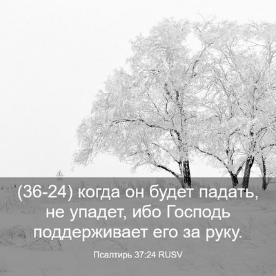 Picture 03 - Псалтирь 37:24 RUSV - (36-24) когда он будет падать, - Bible Verse Picture