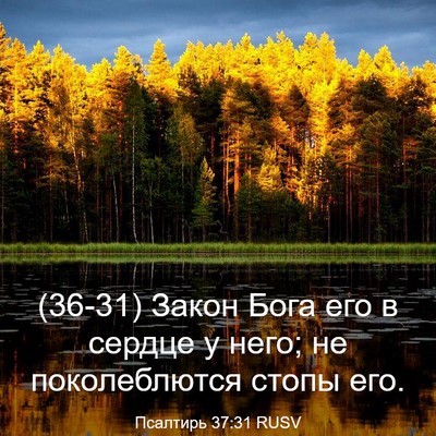 Picture 03 - Псалтирь 37:31 RUSV - (36-31) Закон Бога его в - Bible Verse Picture