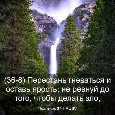 Picture 03 - Псалтирь 37:8 RUSV - (36-8) Перестань гневаться и - Bible Verse Picture