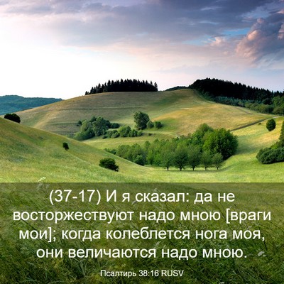 Picture 03 - Псалтирь 38:16 RUSV - (37-17) И я сказал: да не - Bible Verse Picture