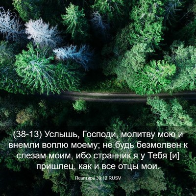 Picture 03 - Псалтирь 39:12 RUSV - (38-13) Услышь, Господи, - Bible Verse Picture