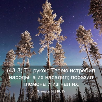 Picture 03 - Псалтирь 44:2 RUSV - (43-3) Ты рукою Твоею - Bible Verse Picture