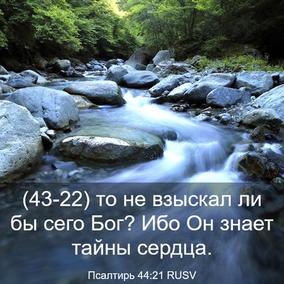 Picture 03 - Псалтирь 44:21 RUSV - (43-22) то не взыскал ли бы - Bible Verse Picture