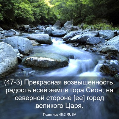 Picture 03 - Псалтирь 48:2 RUSV - (47-3) Прекрасная - Bible Verse Picture