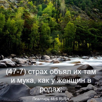 Picture 03 - Псалтирь 48:6 RUSV - (47-7) страх объял их там и - Bible Verse Picture